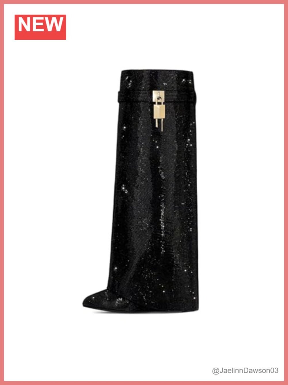 Fold Over Knee High Boots for Women - Pull-on Pointed Toe Wedge Heel with